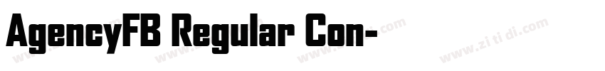 AgencyFB Regular Con字体转换